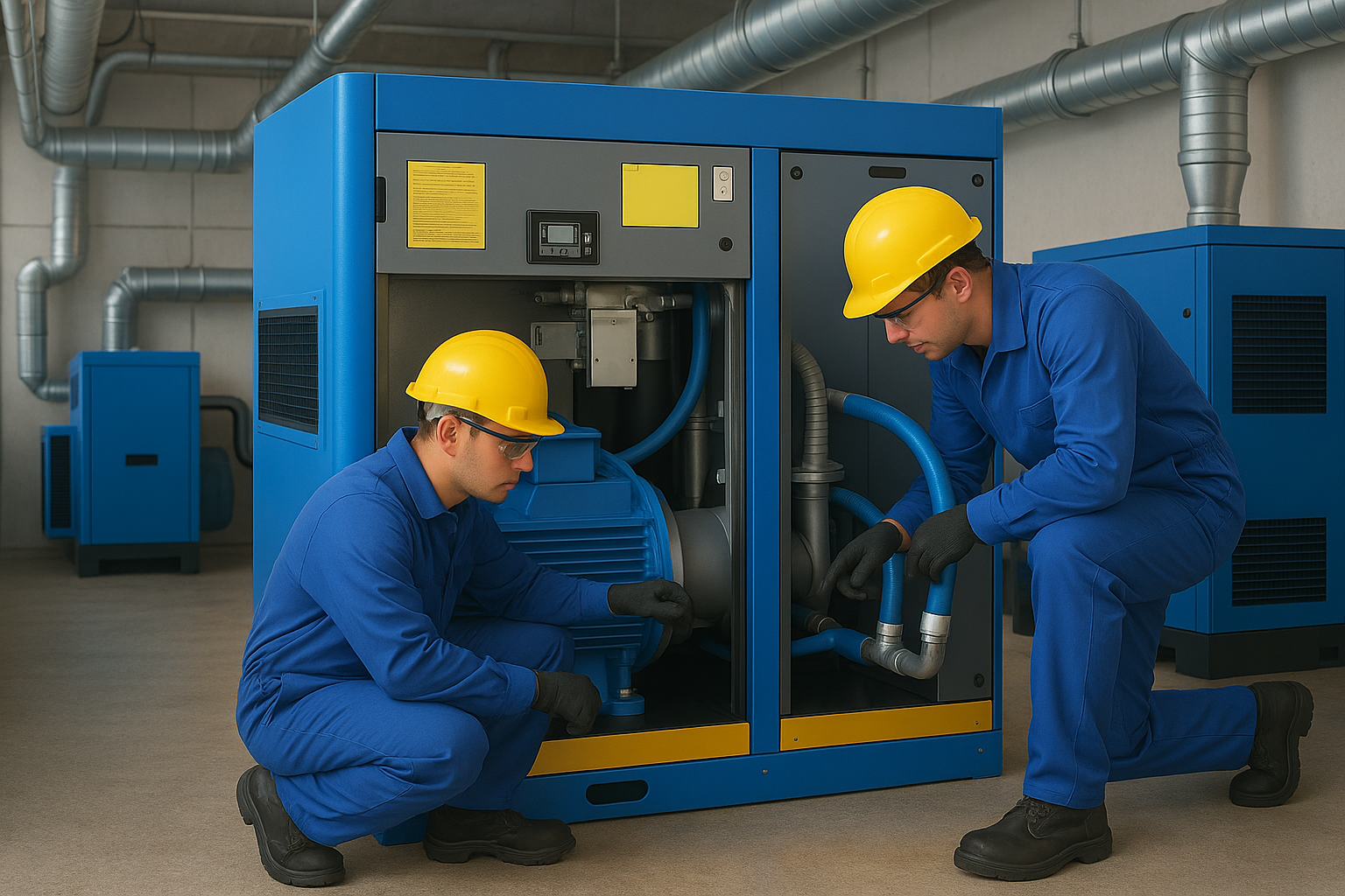 Manutenção preventiva de compressores de ar